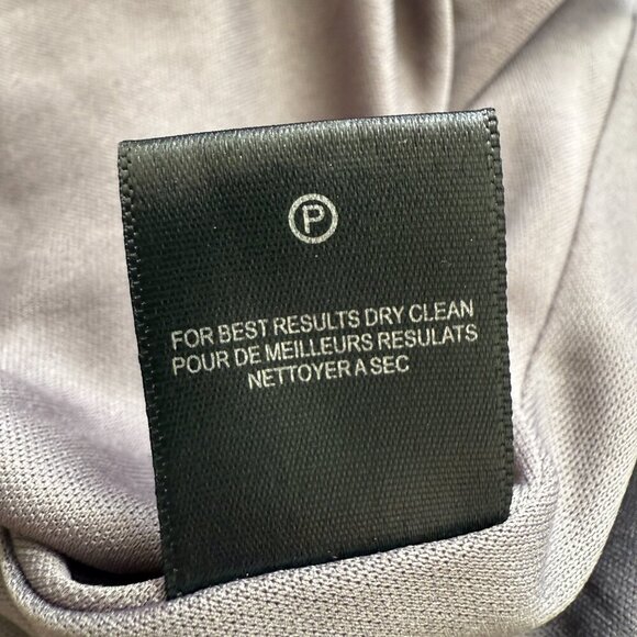 Halston Metallic Fit & Flare Midi Dress Women's 8 Gunmetal Silver Cocktail Party - Picture 14 of 14